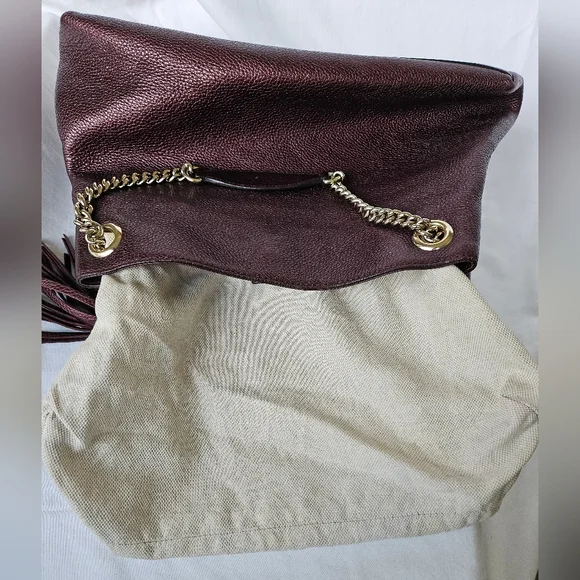 GUCCI EUC SOHO leather w/ metal chain & tassel - Picture 11 of 16